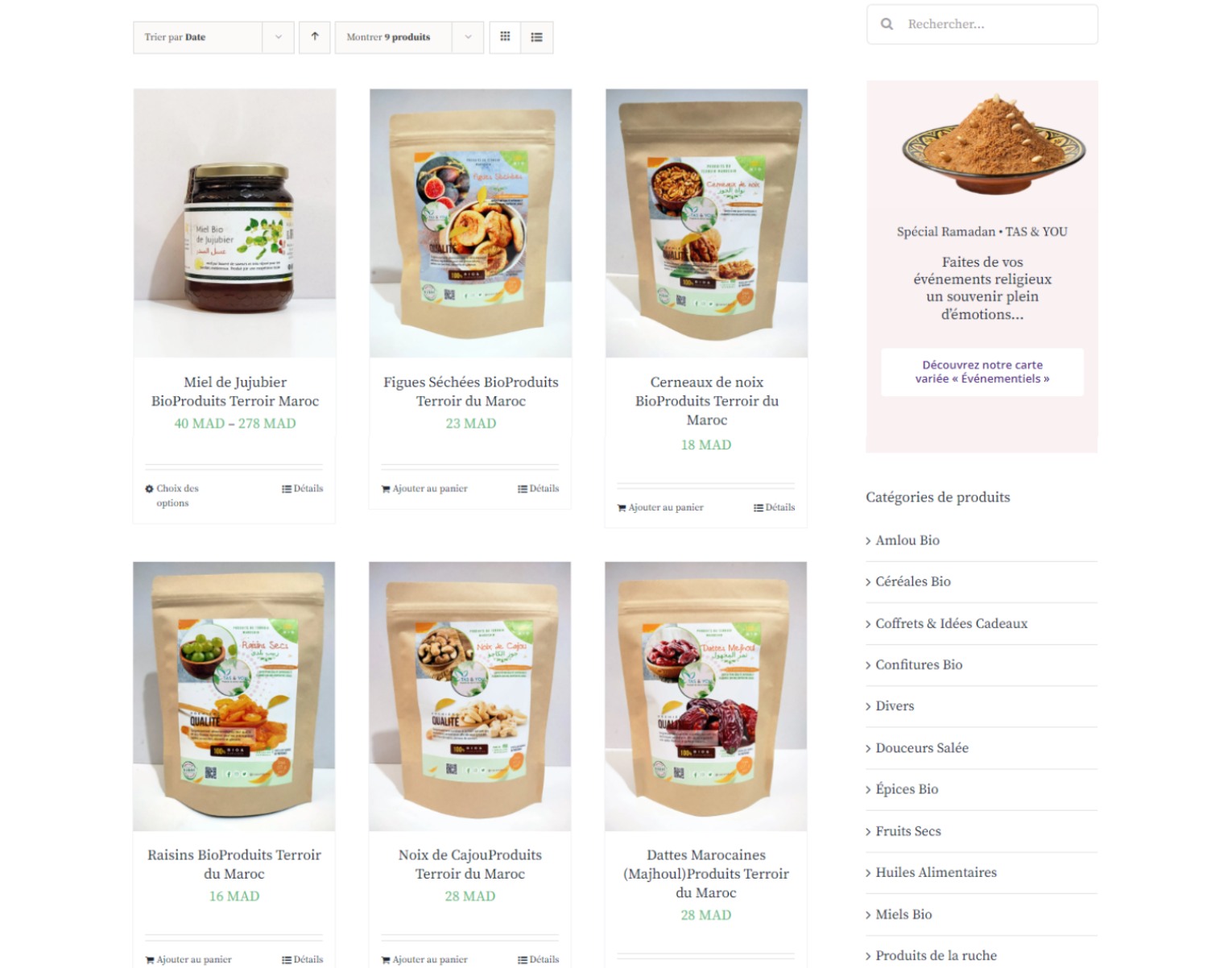 Création d’un site e-commerce de la boutique TASANDYOU – Marrakech Création d'un site e-commerce de la boutique TASANDYOU - Marrakech