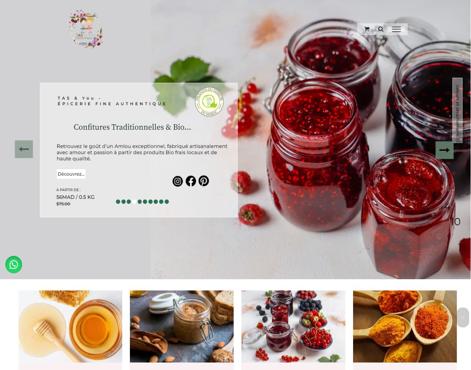 Création d’un site e-commerce de la boutique TASANDYOU – Marrakech Création d'un site e-commerce de la boutique TASANDYOU - Marrakech